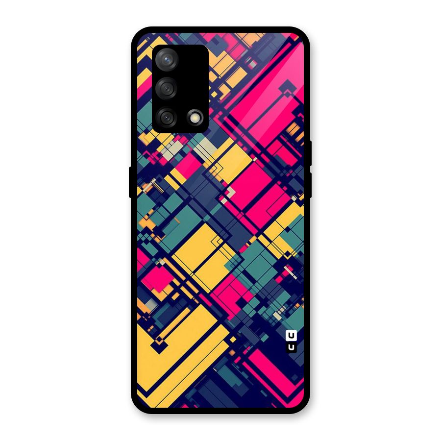 Classic Abstract Coloured Glass Back Case for Oppo F19