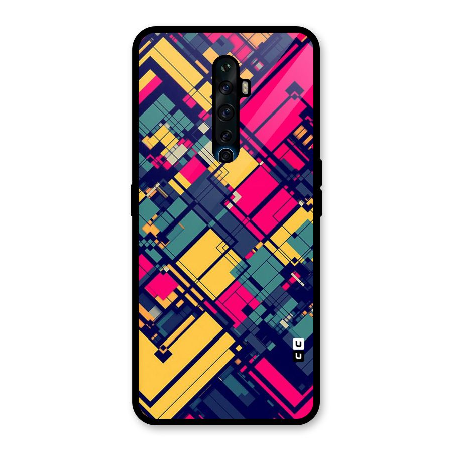 Classic Abstract Coloured Glass Back Case for Oppo Reno2 F