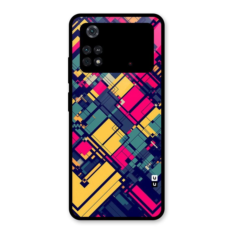 Classic Abstract Coloured Glass Back Case for Poco M4 Pro 4G