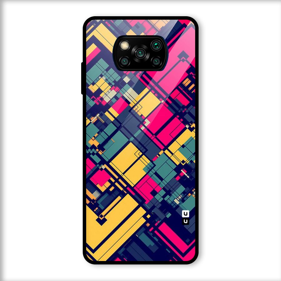 Classic Abstract Coloured Glass Back Case for Poco X3