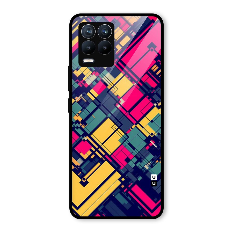Classic Abstract Coloured Glass Back Case for Realme 8 Pro