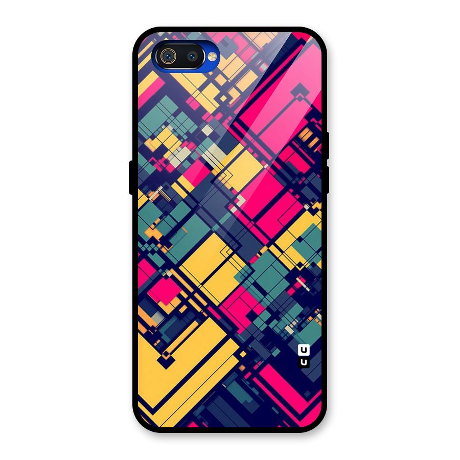 Classic Abstract Coloured Glass Back Case for Realme C2