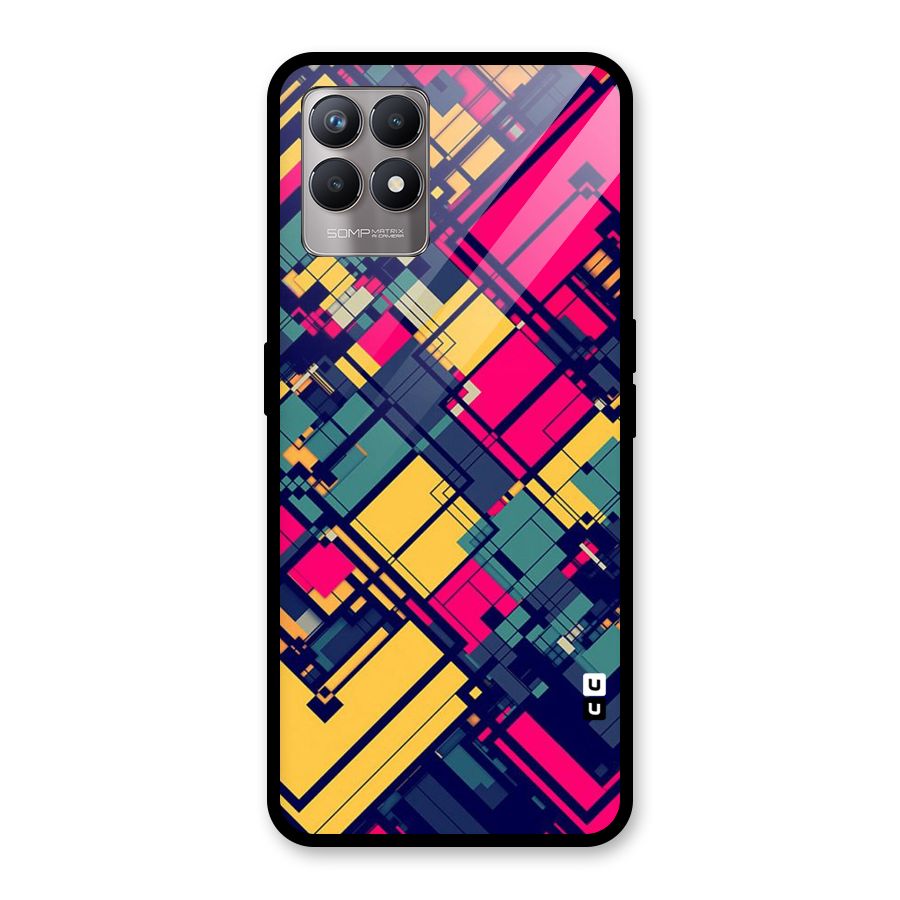 Classic Abstract Coloured Glass Back Case for Realme Narzo 50