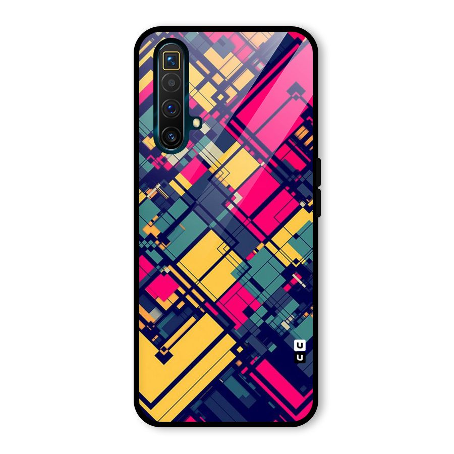 Classic Abstract Coloured Glass Back Case for Realme X3
