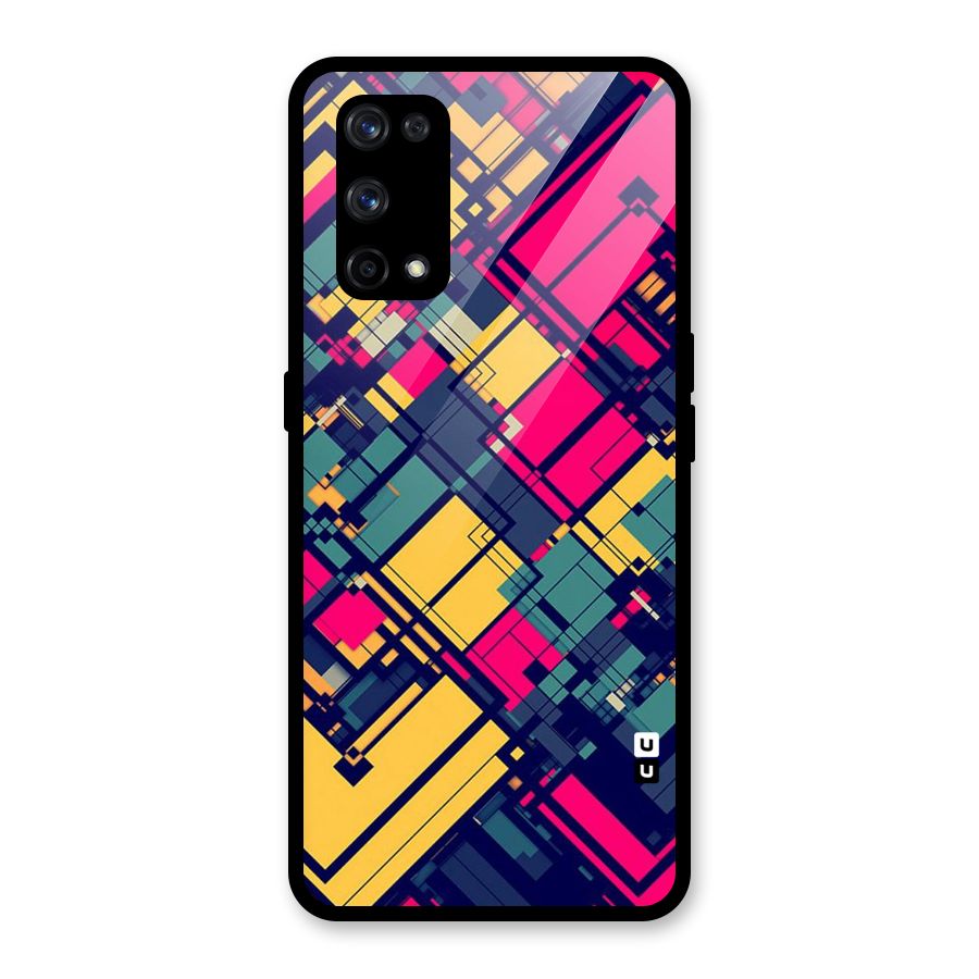 Classic Abstract Coloured Glass Back Case for Realme X7 Pro