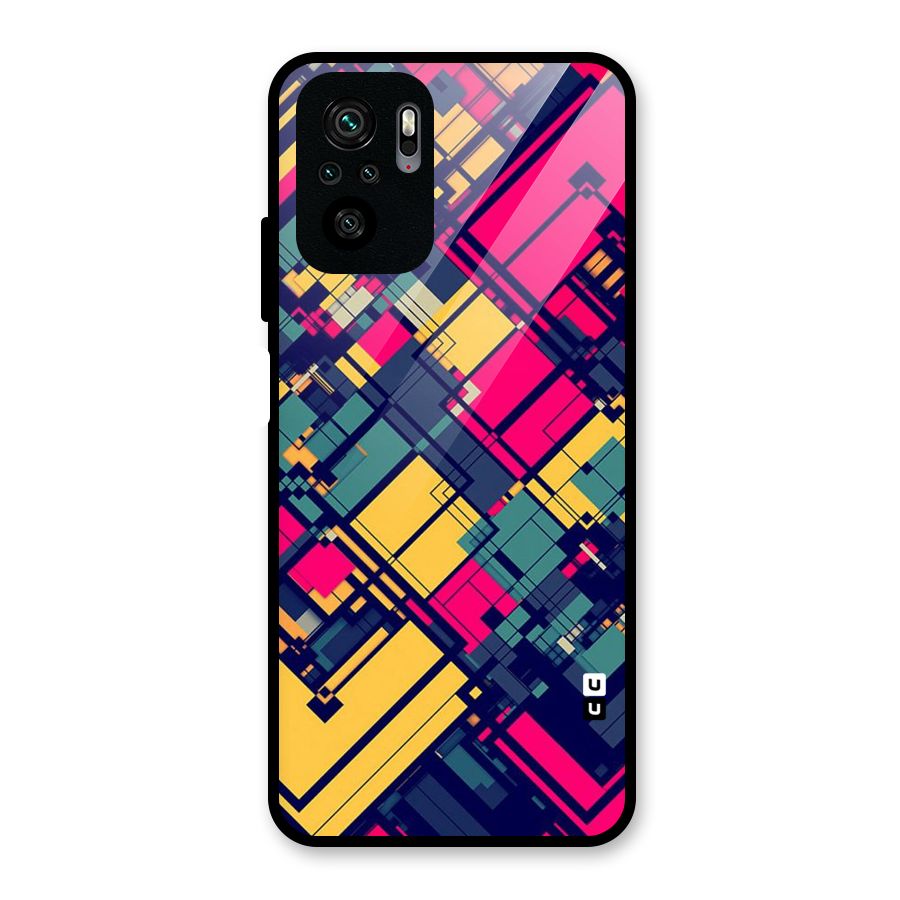 Classic Abstract Coloured Glass Back Case for Redmi Note 10S