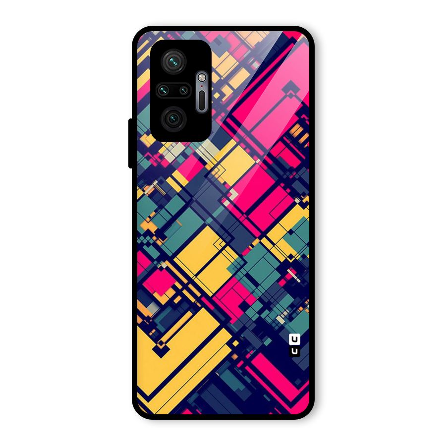 Classic Abstract Coloured Glass Back Case for Redmi Note 10 Pro