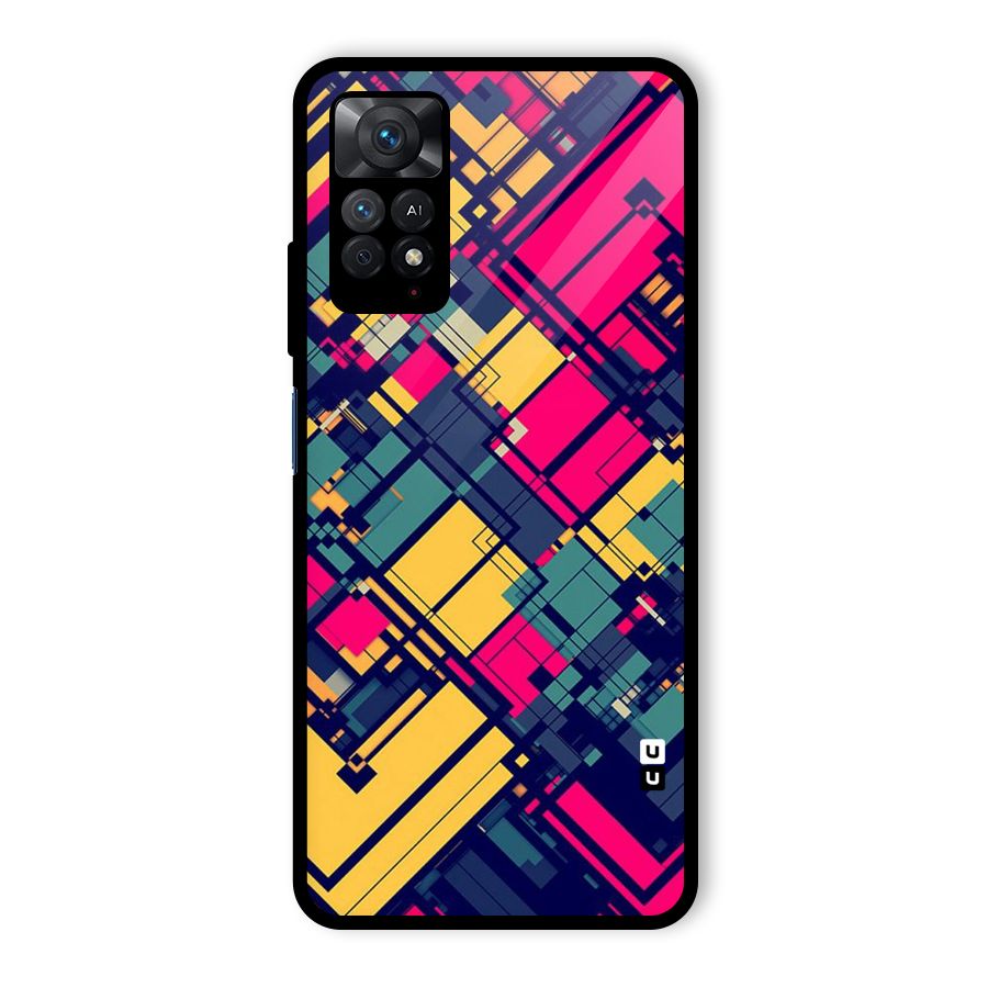 Classic Abstract Coloured Glass Back Case for Redmi Note 11 Pro