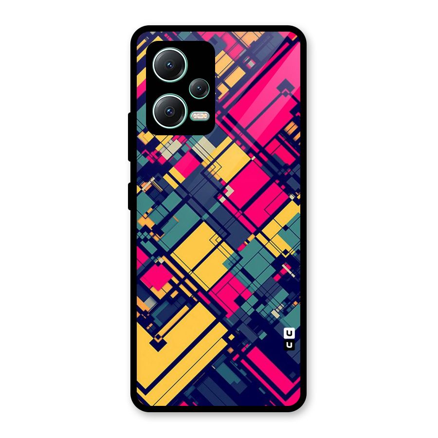 Classic Abstract Coloured Glass Back Case for Redmi Note 12 5G