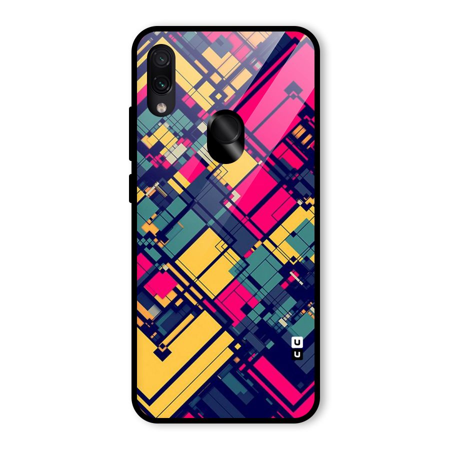 Classic Abstract Coloured Glass Back Case for Redmi Note 7 Pro