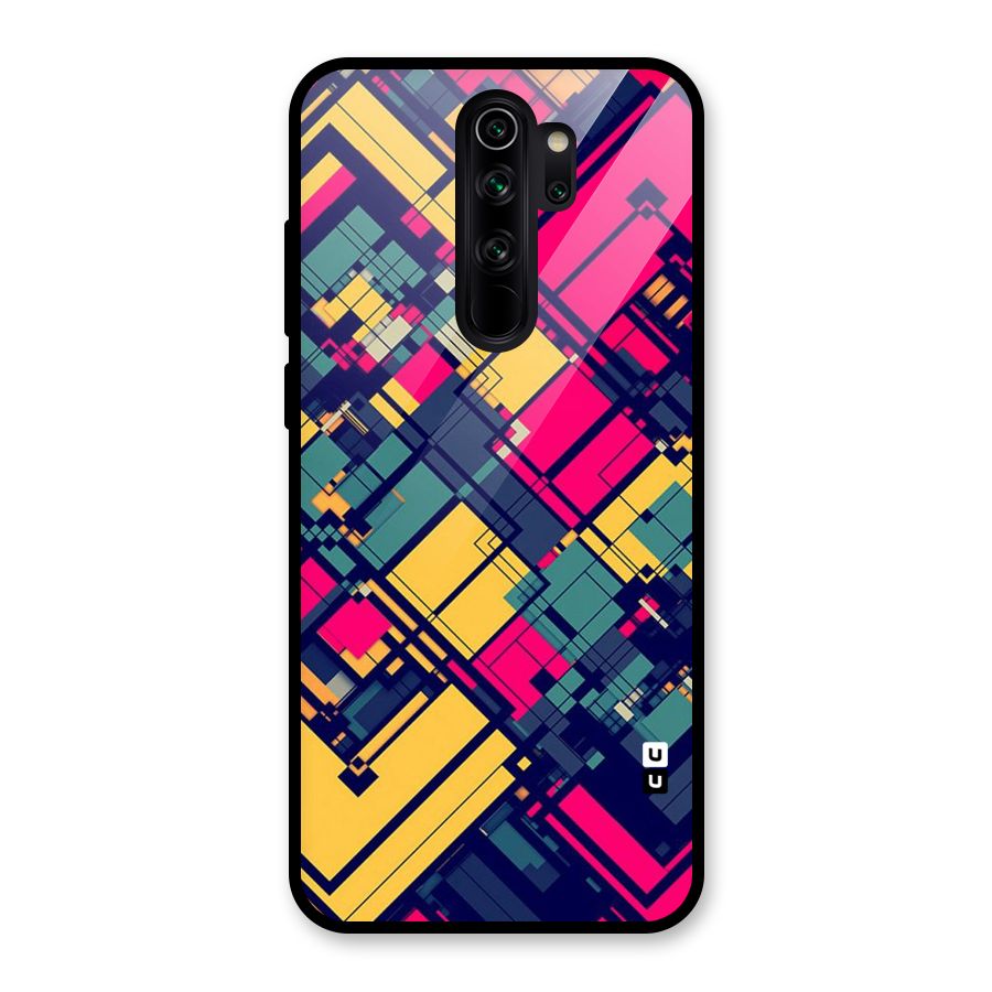 Classic Abstract Coloured Glass Back Case for Redmi Note 8 Pro