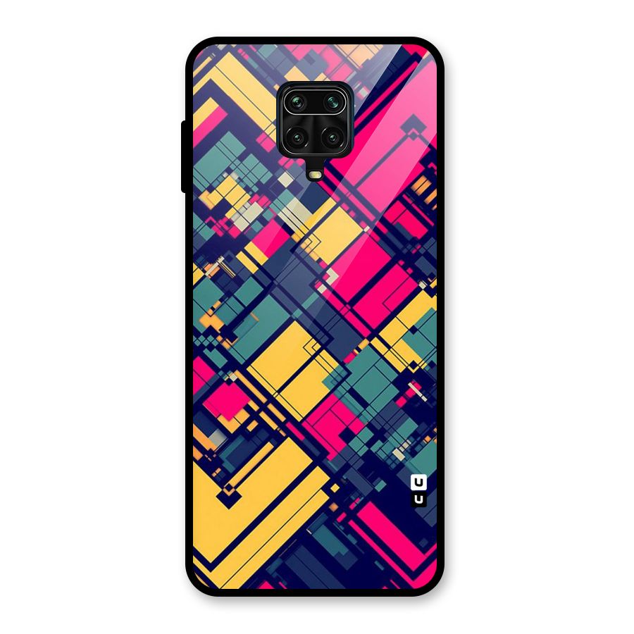 Classic Abstract Coloured Glass Back Case for Redmi Note 9 Pro
