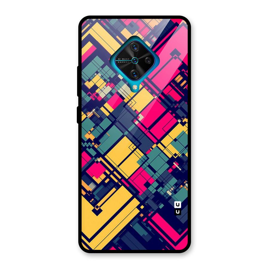 Classic Abstract Coloured Glass Back Case for Vivo S1 Pro