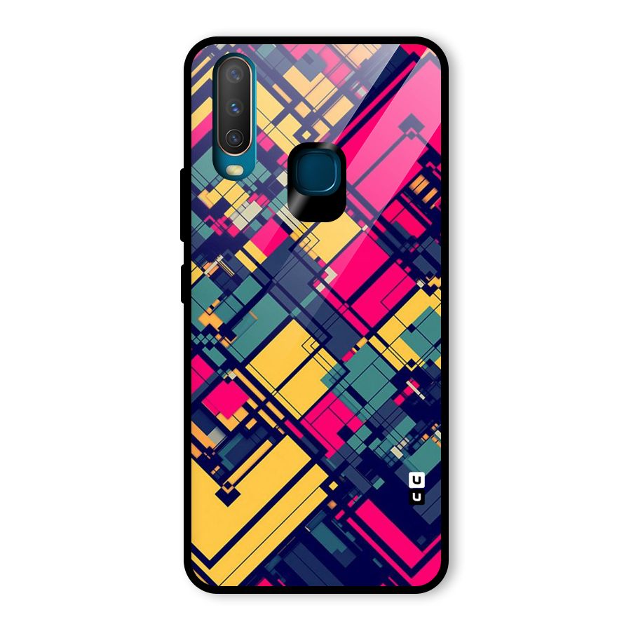 Classic Abstract Coloured Glass Back Case for Vivo U10