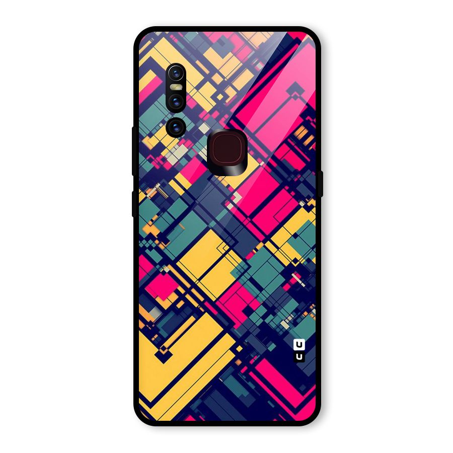 Classic Abstract Coloured Glass Back Case for Vivo V15