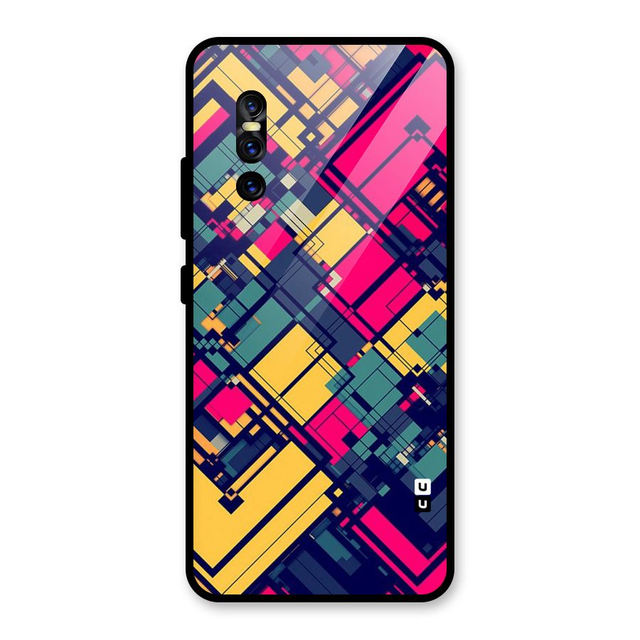 Classic Abstract Coloured Glass Back Case for Vivo V15 Pro