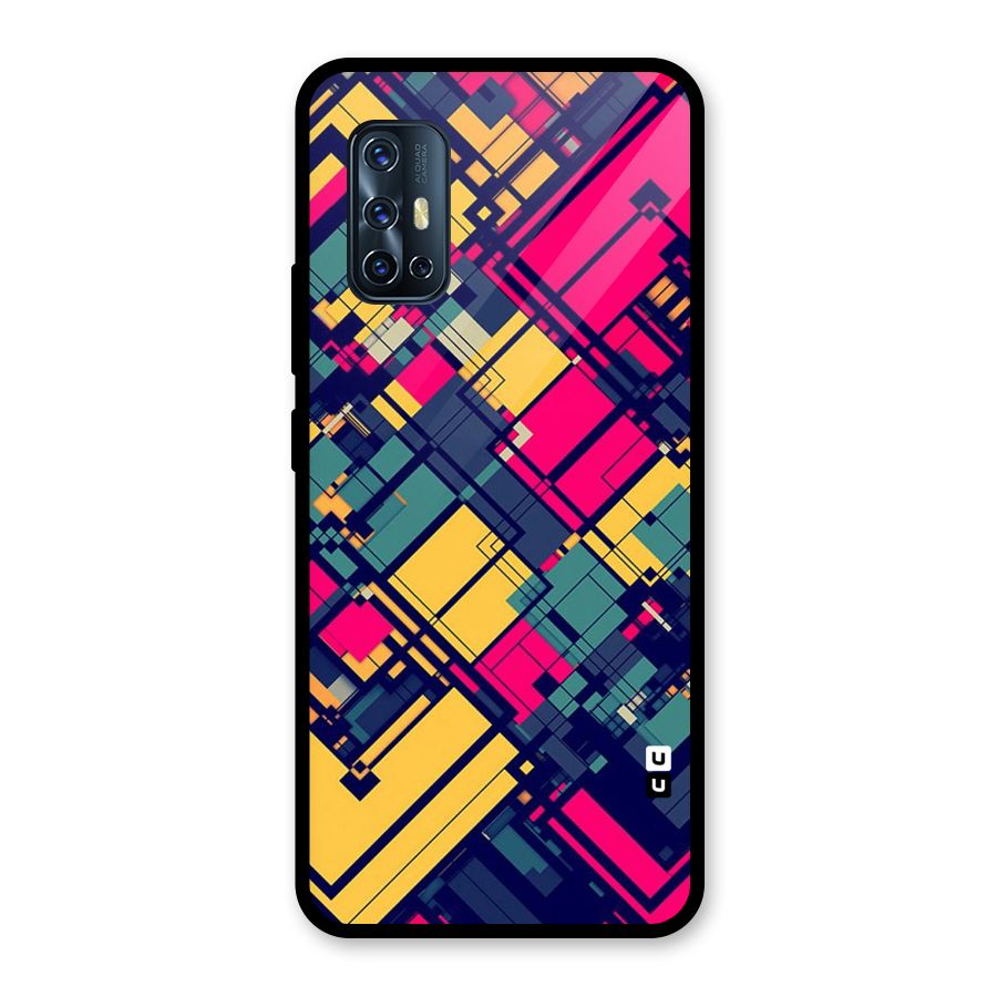 Classic Abstract Coloured Glass Back Case for Vivo V17