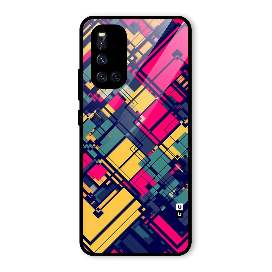Classic Abstract Coloured Glass Back Case for Vivo V19