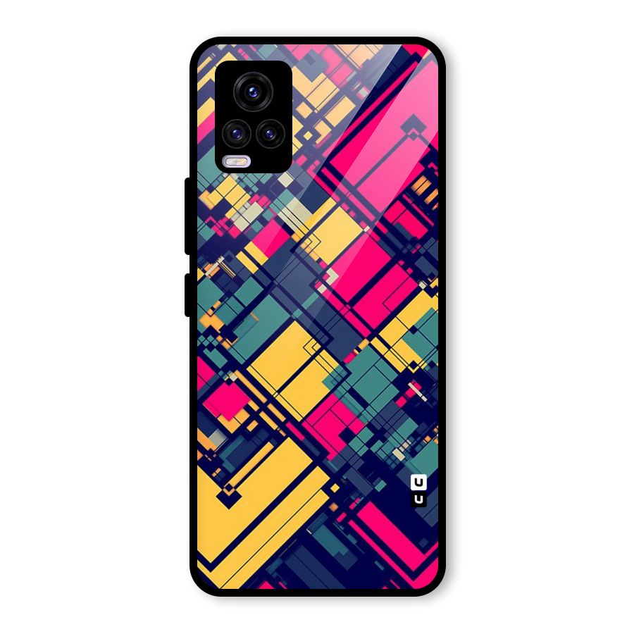 Classic Abstract Coloured Glass Back Case for Vivo V20