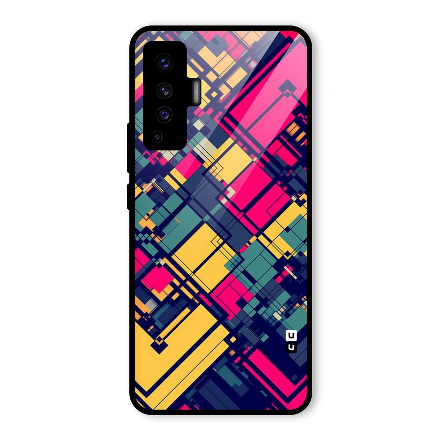 Classic Abstract Coloured Glass Back Case for Vivo X50