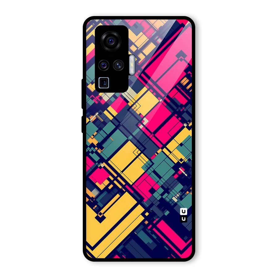 Classic Abstract Coloured Glass Back Case for Vivo X50 Pro