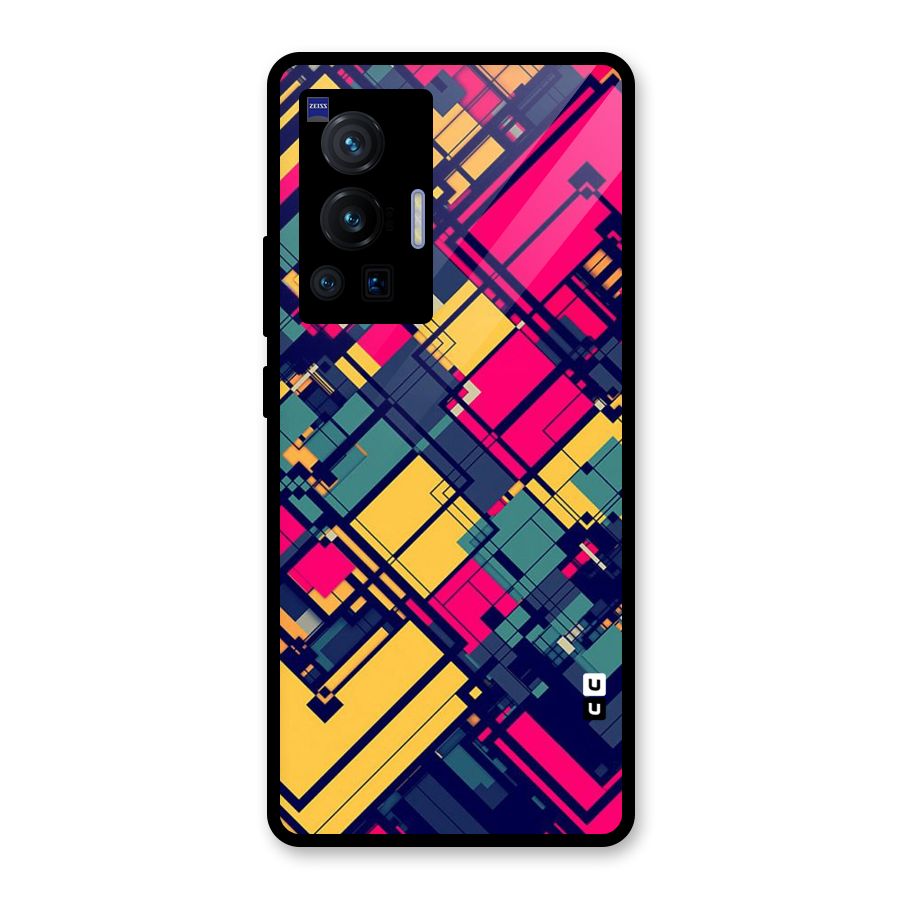 Classic Abstract Coloured Glass Back Case for Vivo X70 Pro