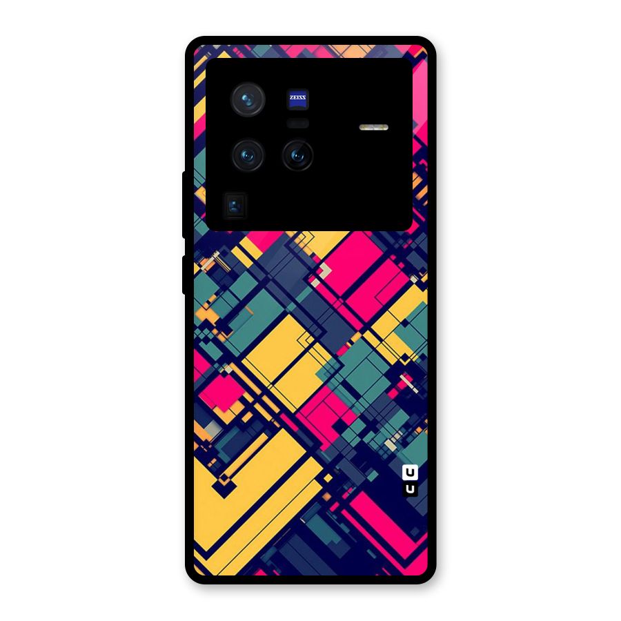 Classic Abstract Coloured Glass Back Case for Vivo X80 Pro