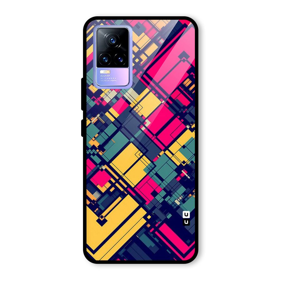 Classic Abstract Coloured Glass Back Case for Vivo Y73