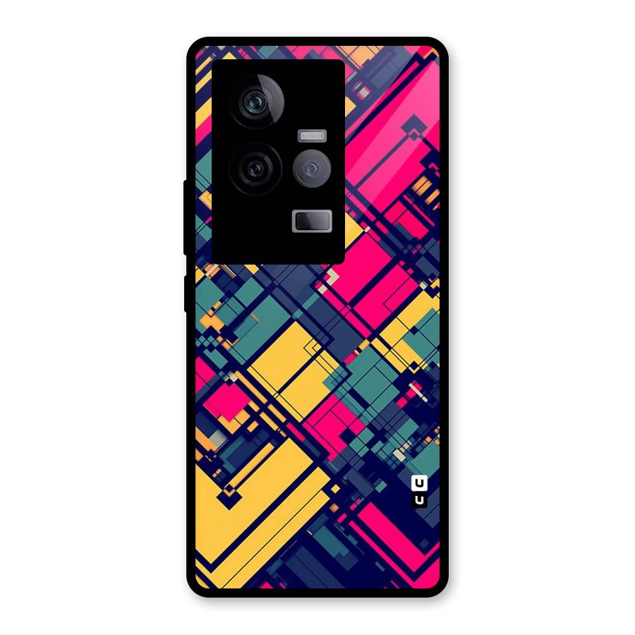 Classic Abstract Coloured Glass Back Case for Vivo iQOO 11 5G