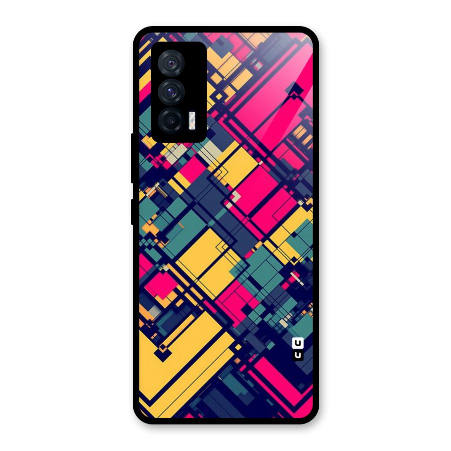 Classic Abstract Coloured Glass Back Case for Vivo iQOO 7 5G
