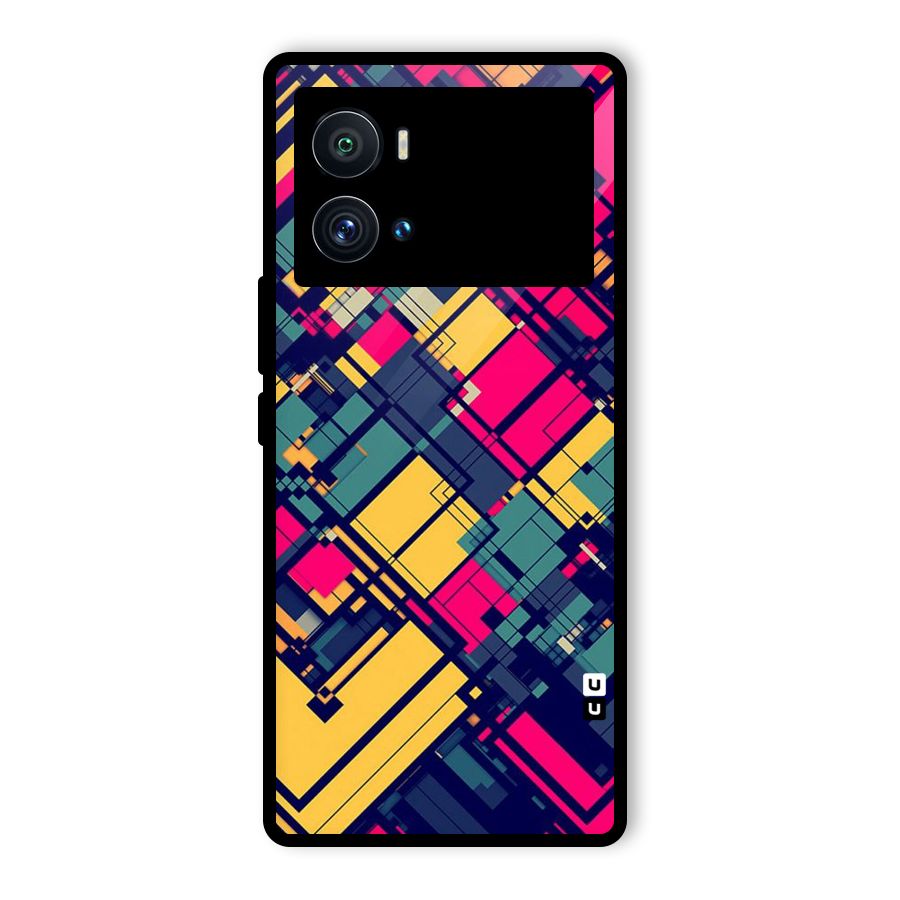 Classic Abstract Coloured Glass Back Case for Vivo iQOO 9 Pro