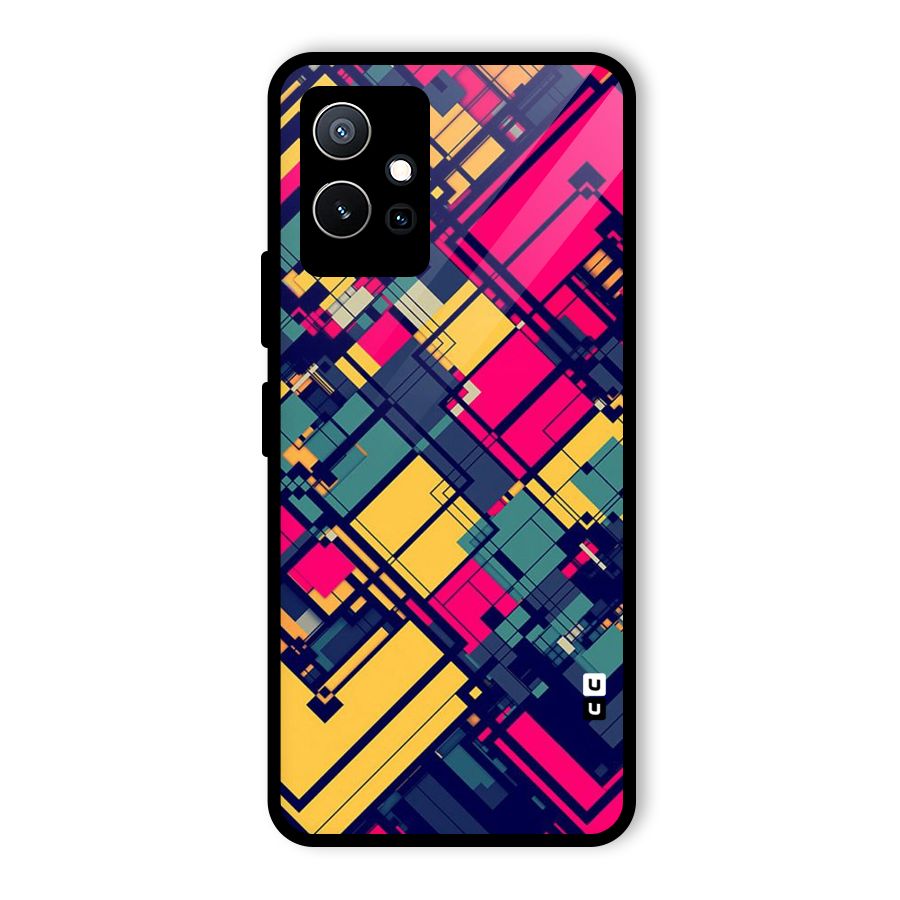 Classic Abstract Coloured Glass Back Case for Vivo iQOO Z6