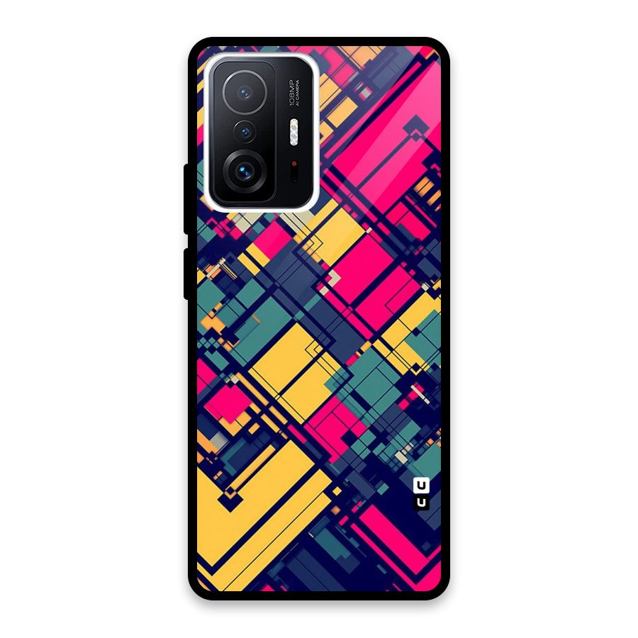 Classic Abstract Coloured Glass Back Case for Xiaomi 11T Pro