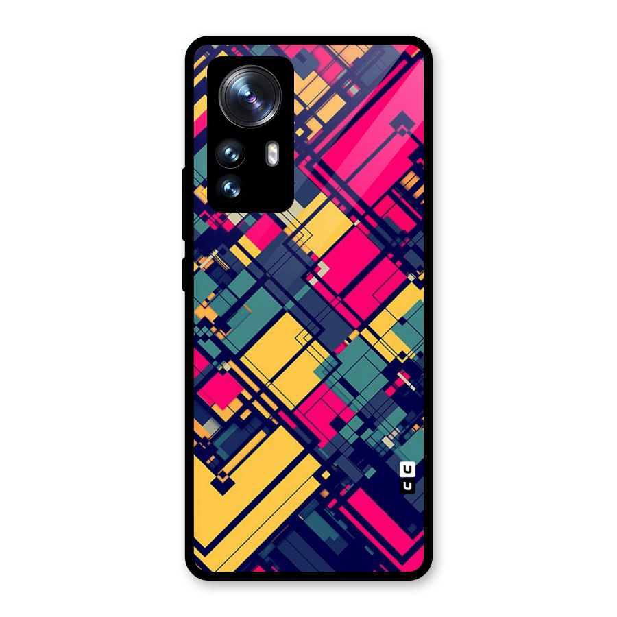 Classic Abstract Coloured Glass Back Case for Xiaomi 12 Pro