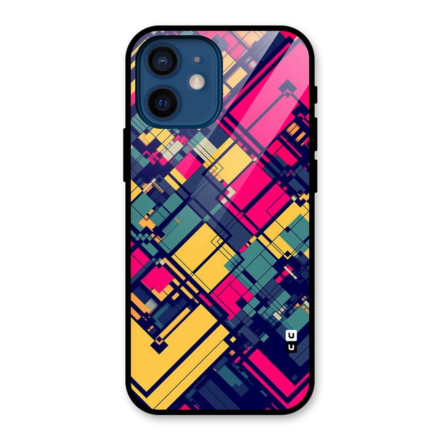 Classic Abstract Coloured Glass Back Case for iPhone 12 Mini