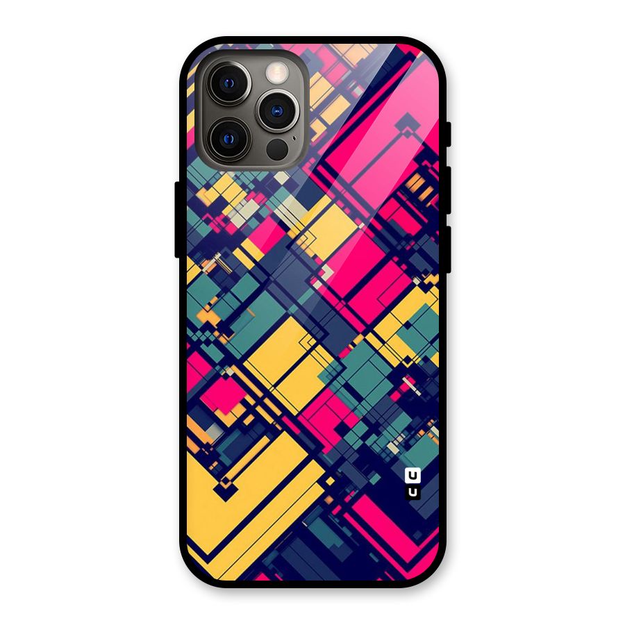 Classic Abstract Coloured Glass Back Case for iPhone 12 Pro