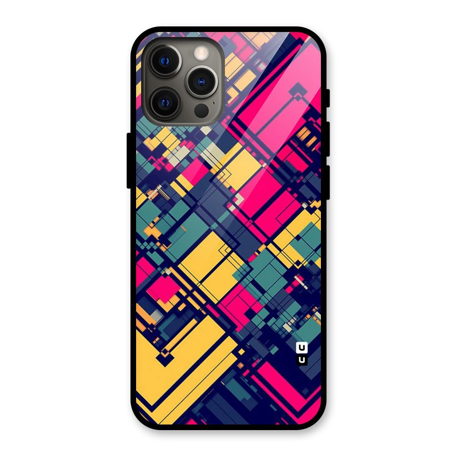 Classic Abstract Coloured Glass Back Case for iPhone 12 Pro Max