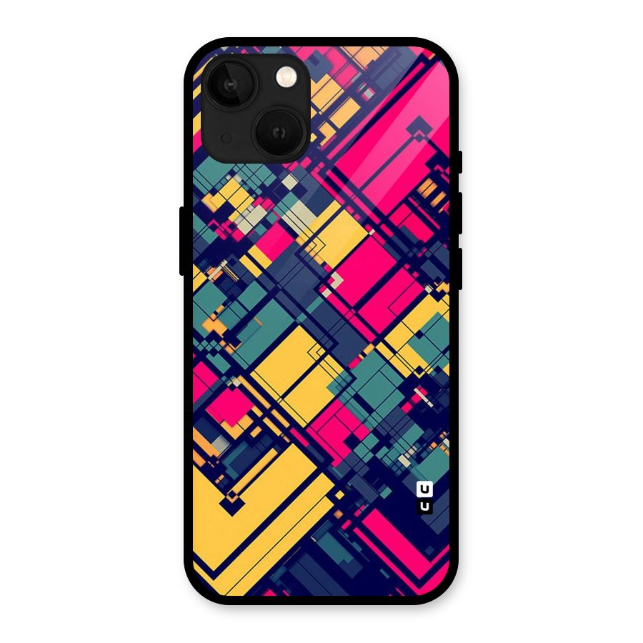 Classic Abstract Coloured Glass Back Case for iPhone 13