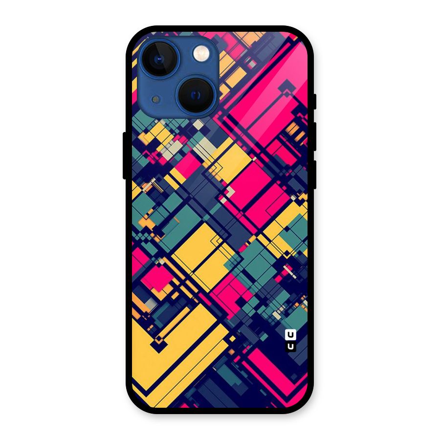 Classic Abstract Coloured Glass Back Case for iPhone 13 Mini