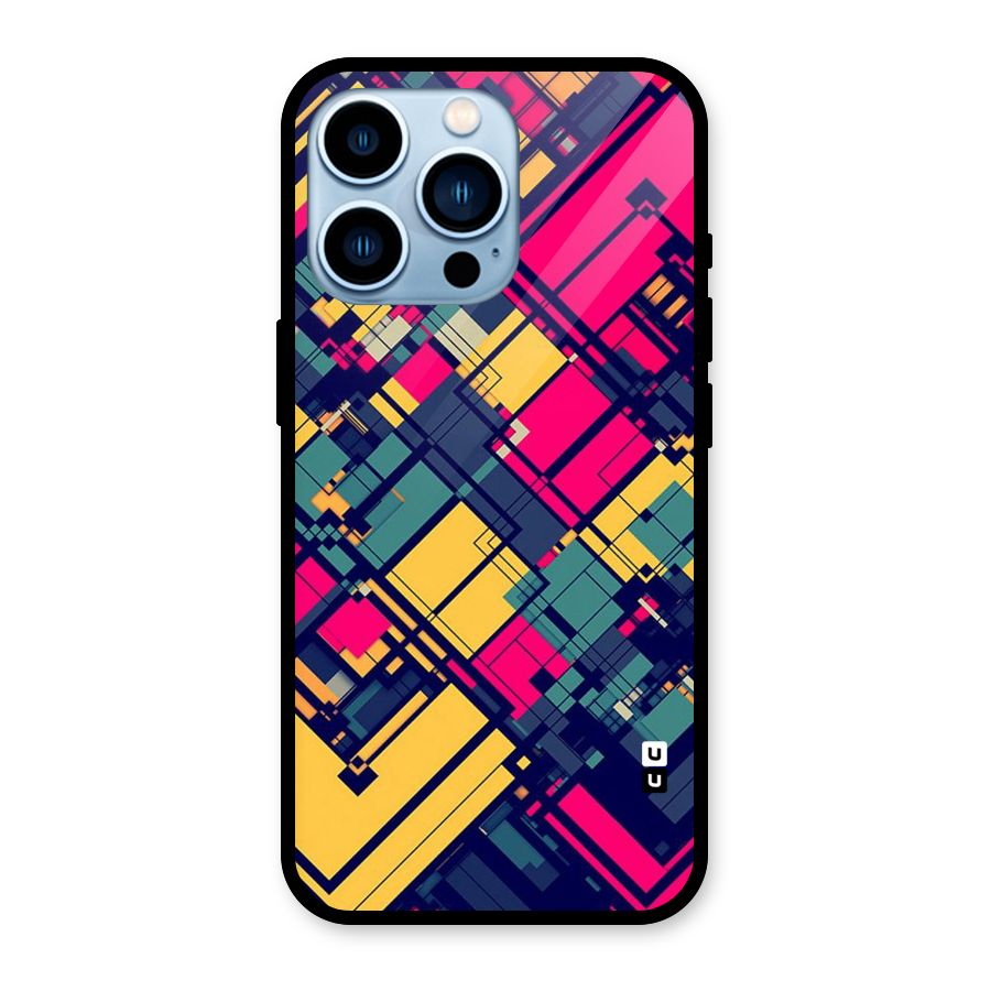 Classic Abstract Coloured Glass Back Case for iPhone 13 Pro