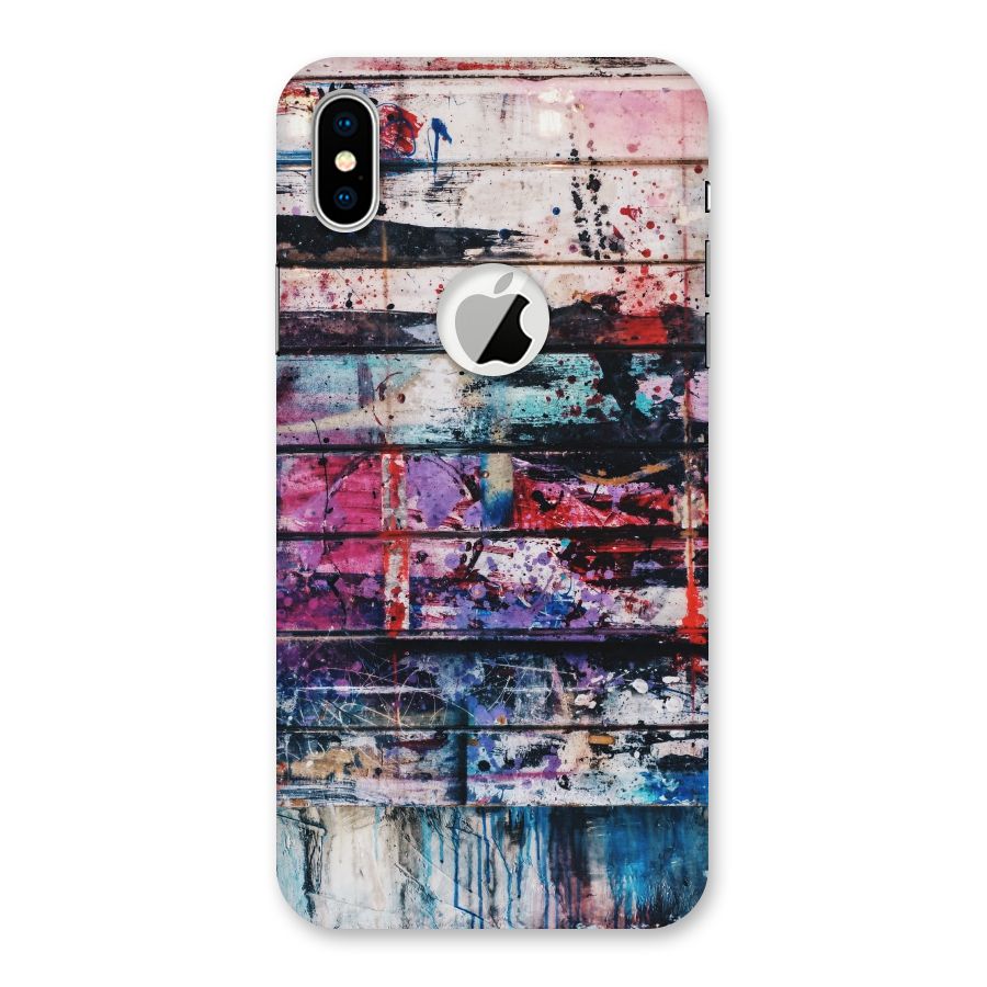 Classic Art Splash Back Case for iPhone X Logo Cut