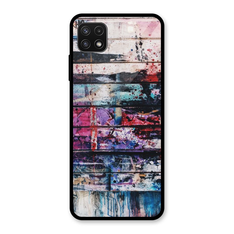 Classic Art Splash Glass Back Case for Galaxy A22 5G