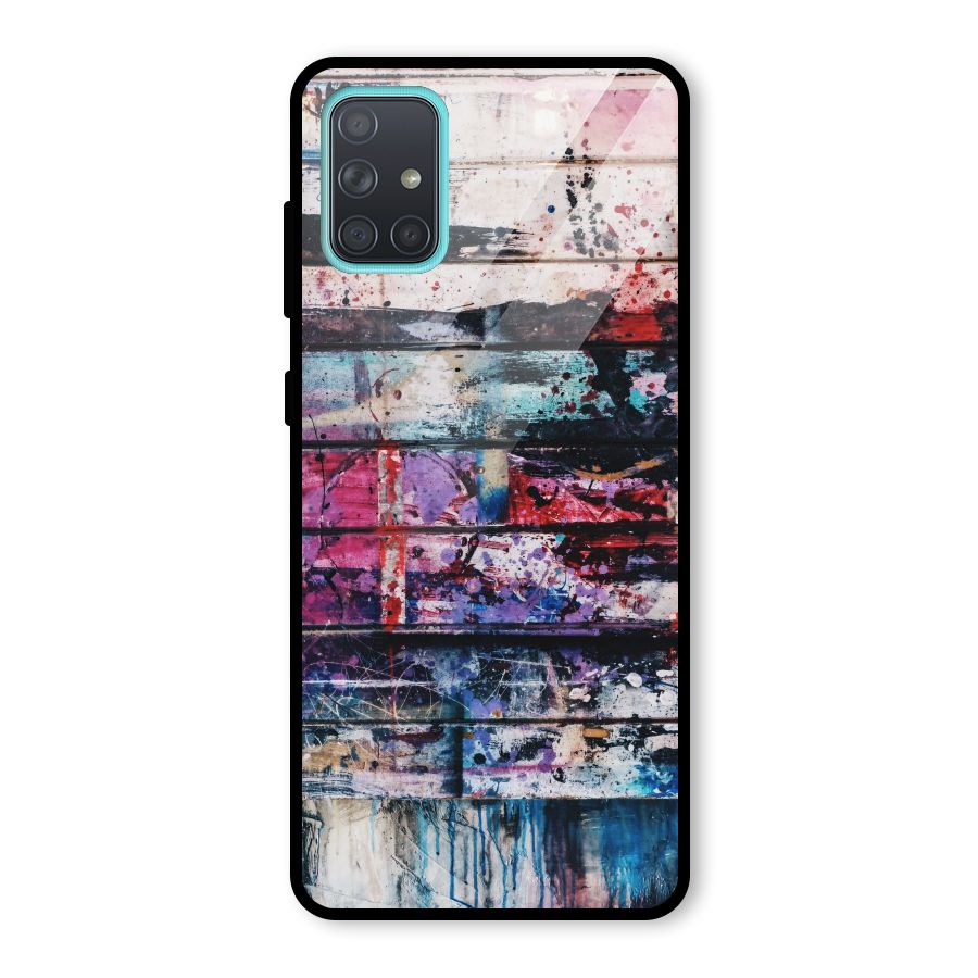 Classic Art Splash Glass Back Case for Galaxy A71