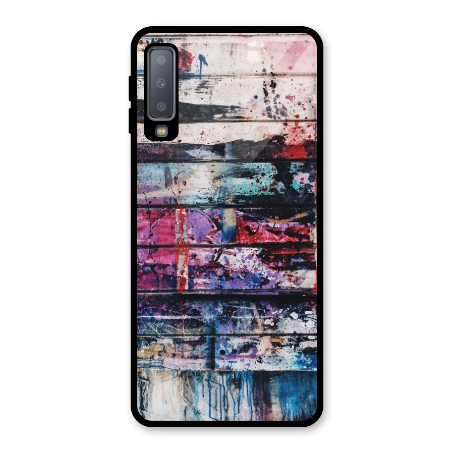 Classic Art Splash Glass Back Case for Galaxy A7 (2018)