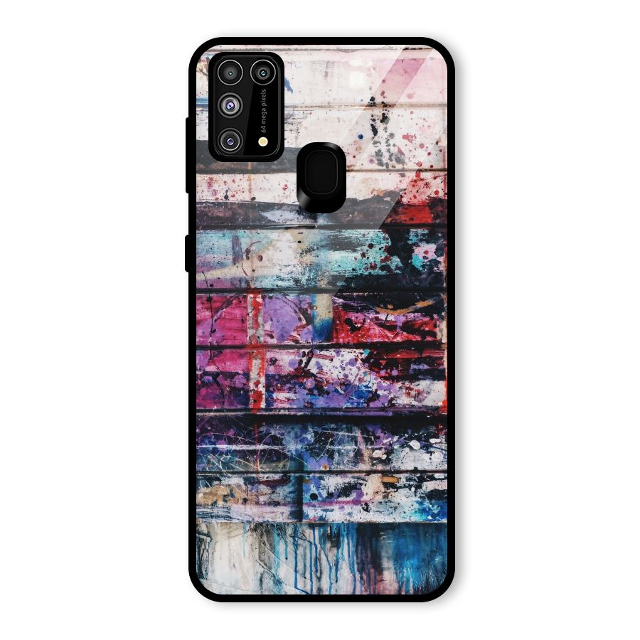 Classic Art Splash Glass Back Case for Galaxy F41