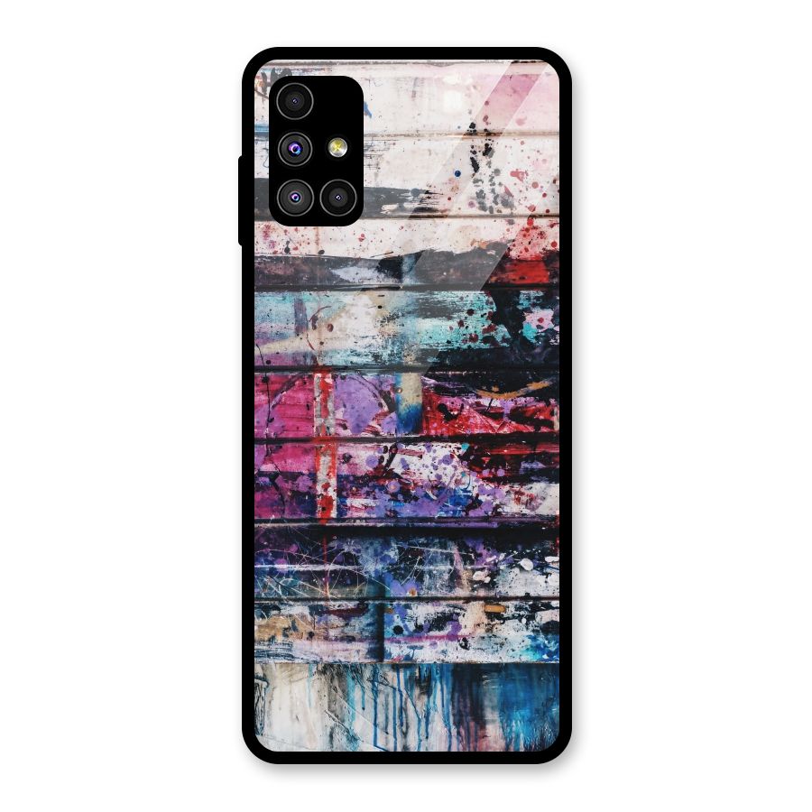 Classic Art Splash Glass Back Case for Galaxy M51