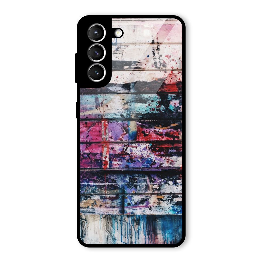 Classic Art Splash Glass Back Case for Galaxy S21 5G
