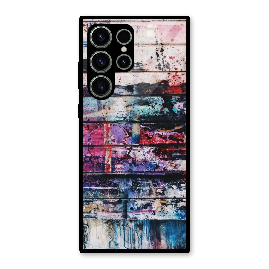 Classic Art Splash Glass Back Case for Galaxy S23 Ultra