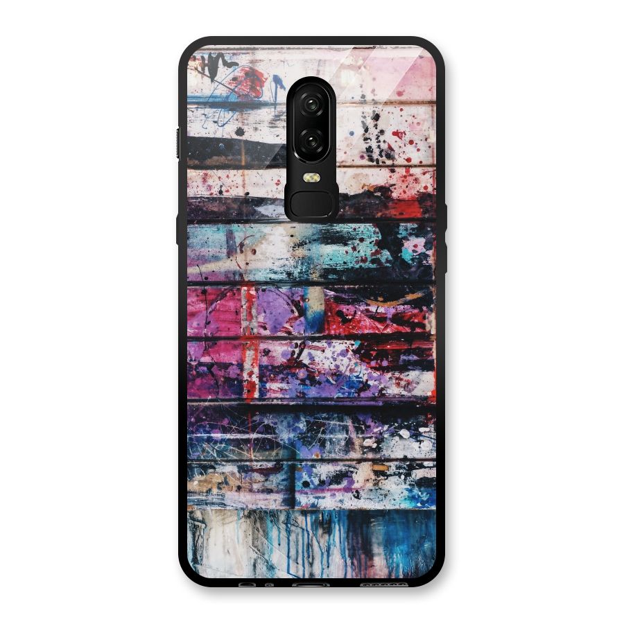 Classic Art Splash Glass Back Case for OnePlus 6