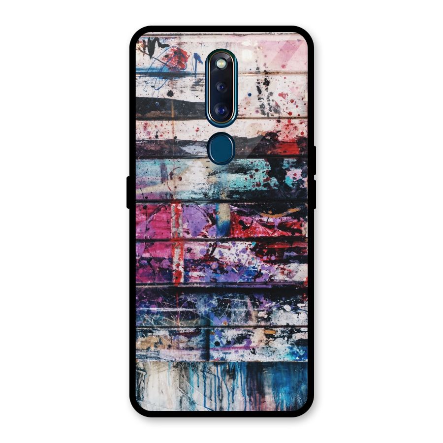 Classic Art Splash Glass Back Case for Oppo F11 Pro